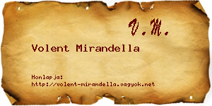 Volent Mirandella névjegykártya